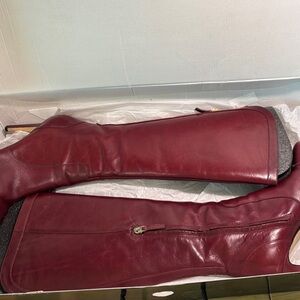 Nine West Maroon Heeled Boots